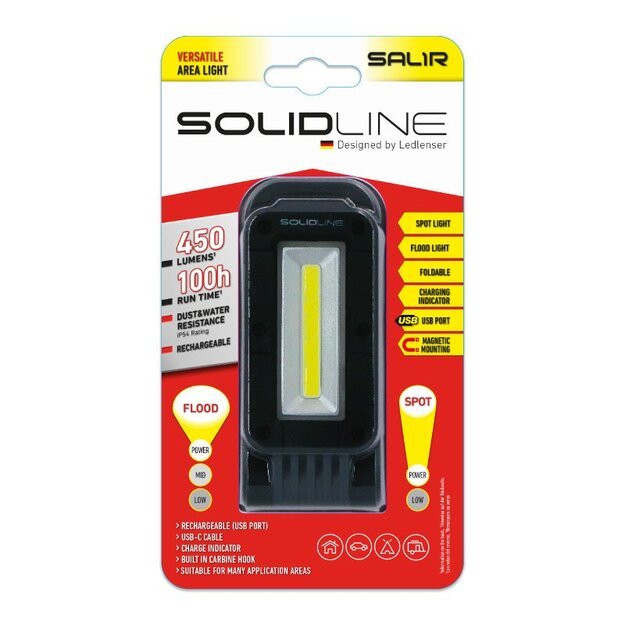 Фонарь Ledlenser Solidline SAL1R, серый.
