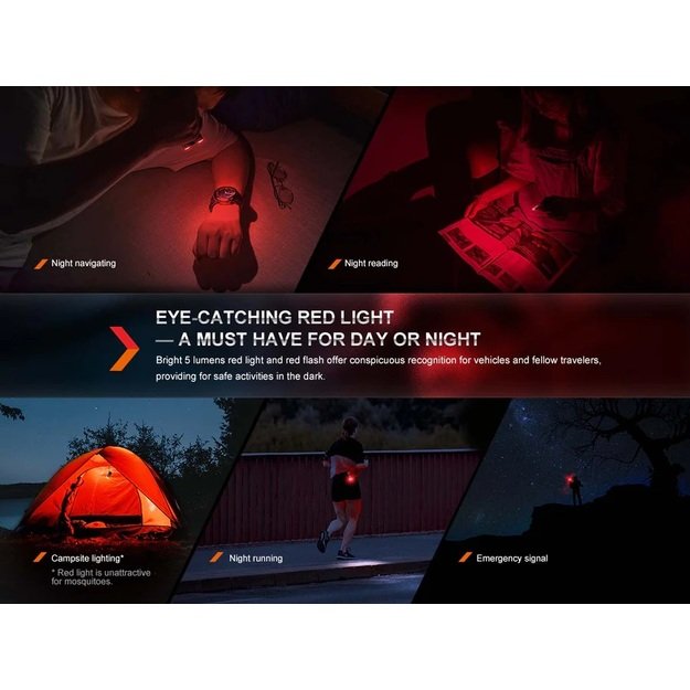 Fenix E-Spark avarinis pakraunamas žibintuvėlis prie raktų su powerbanku