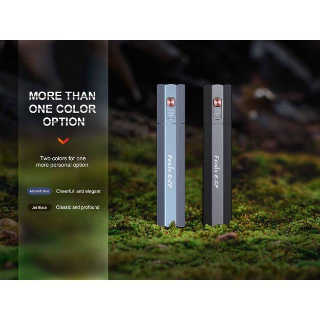 Fenix E-CP žibintuvėlis + powerbankas. Juodas