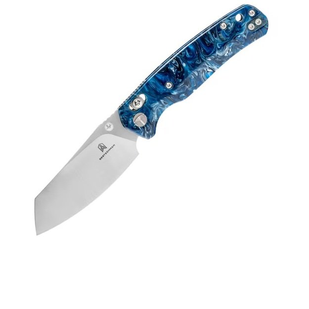 Bestechman sulankstomas peilis „Cicada's Wing“ mėlynai margas BMK06Q