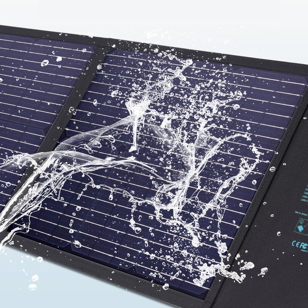 Складное солнечное зарядное устройство Choetech SC009-V2, 100 Вт, USB-C / 2 x USB-A, PD QC, черное