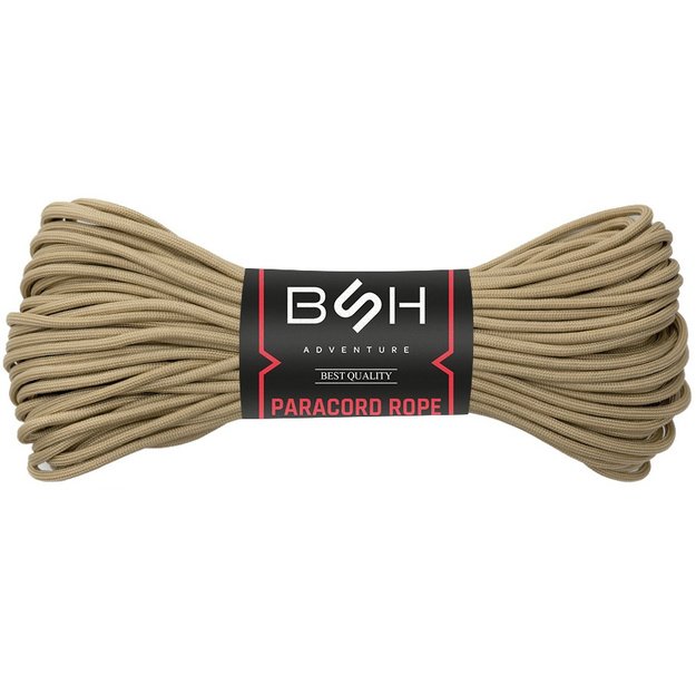 BSH ADVENTURE BR-005C Paracord virvė 30m Sand