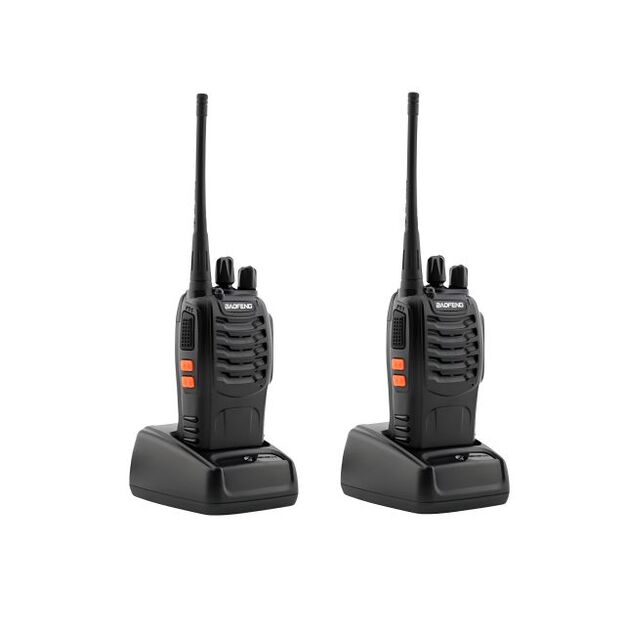 Комплект раций 2x Baofeng BF-888S PMR с наушниками, дальнего действия