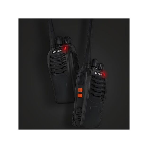 Комплект раций 2x Baofeng BF-888S PMR с наушниками, дальнего действия