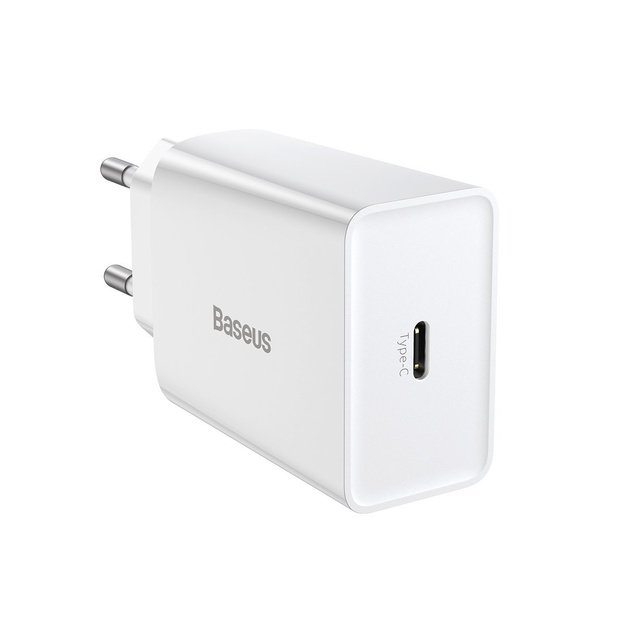 Baseus Speed Mini Quick Charger, USB-C, PD, 3A, 20W (white)