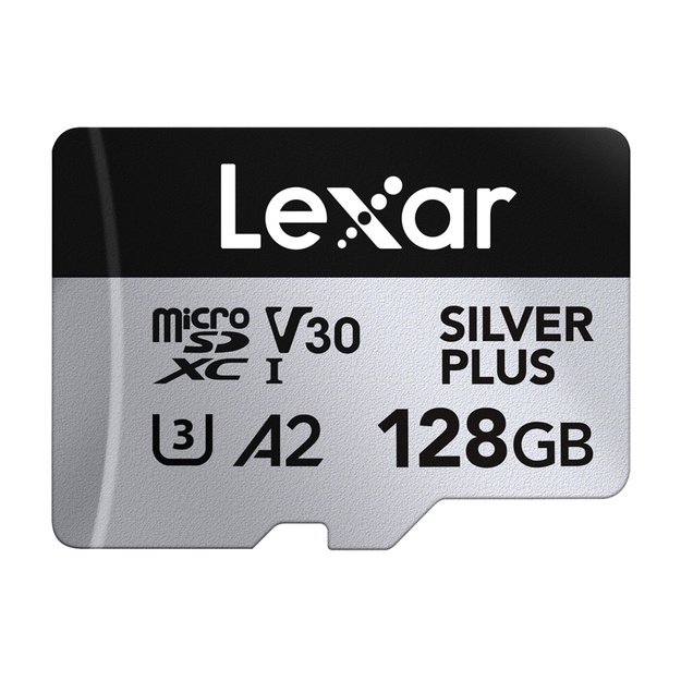 Karta pamięci Lexar High-Performance Silver Plus microSDXC 128GB + adapter