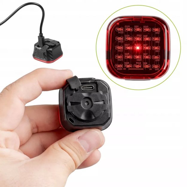 Vayox galinis dviračio žibintas 500mAh 60lm IPX6 VAR60