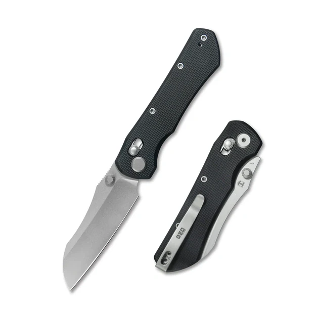 Geo Knife Komodo sulenkiamas peilis Stonewash M390 Blade, Black G10 GEO2509E