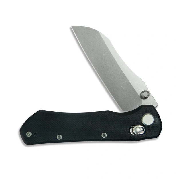 Geo Knife Komodo sulenkiamas peilis Stonewash M390 Blade, Black G10 GEO2509E