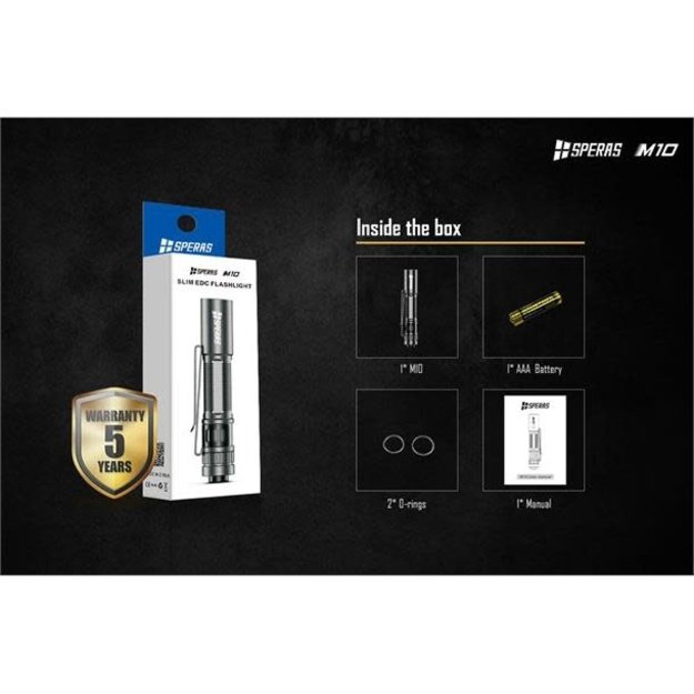 Speras M10 žibintuvėlis 200lm 6500K