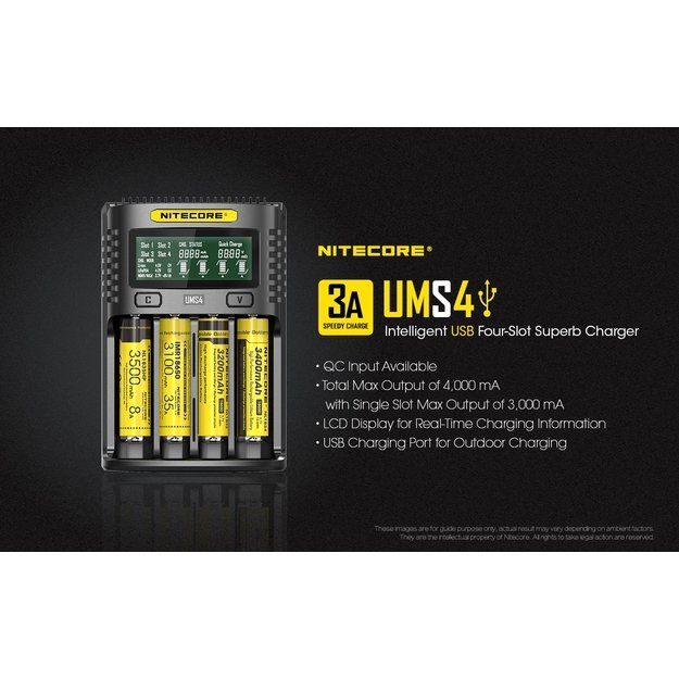 Nitecore UMS4 USB Charger