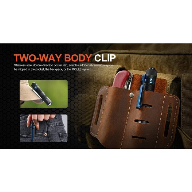 AceBeam kišeninis žibintuvėlis Pokelit AA Juodas