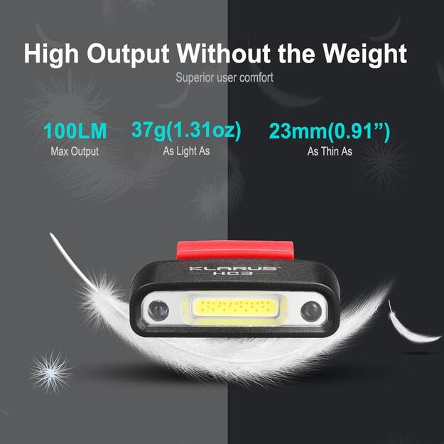 KLARUS HC3 universalus žibintuvėlis 100lm 500mAh