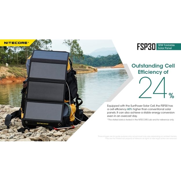 Nitecore FSP30 - 30W saulės baterija