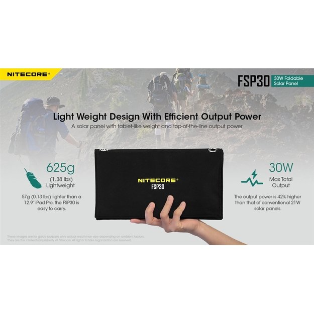 Nitecore FSP30 - 30W saulės baterija