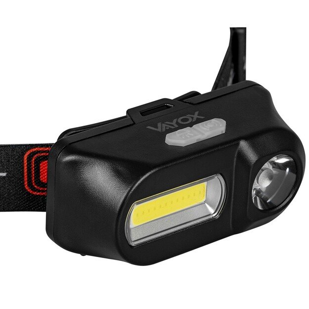 Vayox XPE + COB įkraunamas žibintuvėlis VA0115