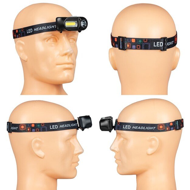 Vayox XPE + COB įkraunamas žibintuvėlis VA0115