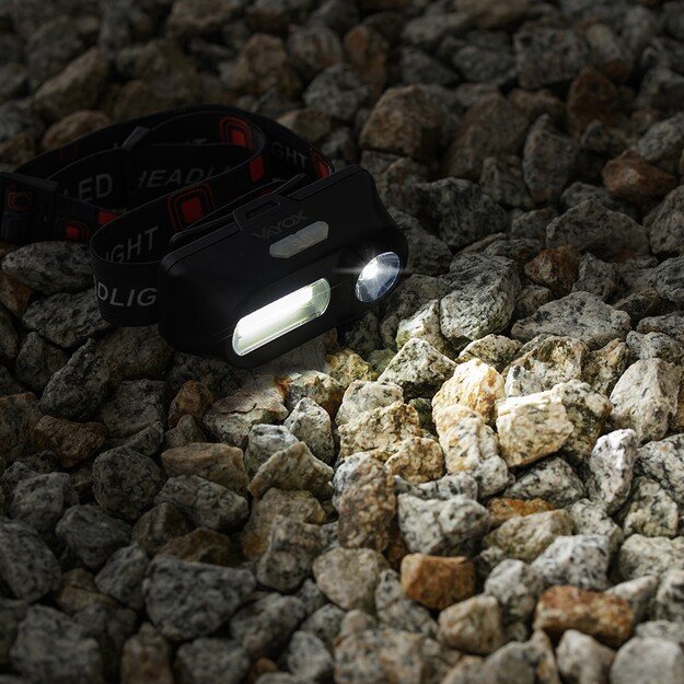 Vayox XPE + COB įkraunamas žibintuvėlis VA0115