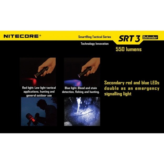 Nitecore SRT3 Defender žibintuvėlis