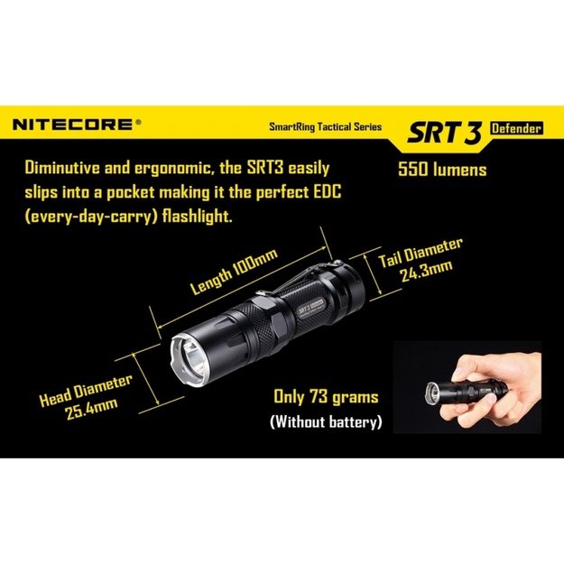 Nitecore SRT3 Defender žibintuvėlis