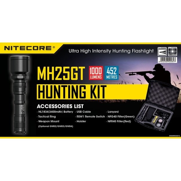 Nitecore MH25GT Hunting Kit medžioklinis rinkinys
