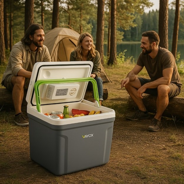 Kelioninis šaldytuvas 27L DC 12/24V AC 220-240V VAYOX VA-T27