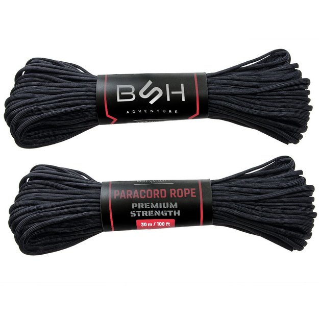 Premium Strength Paracord BSH ADVENTURE BR-006B Black