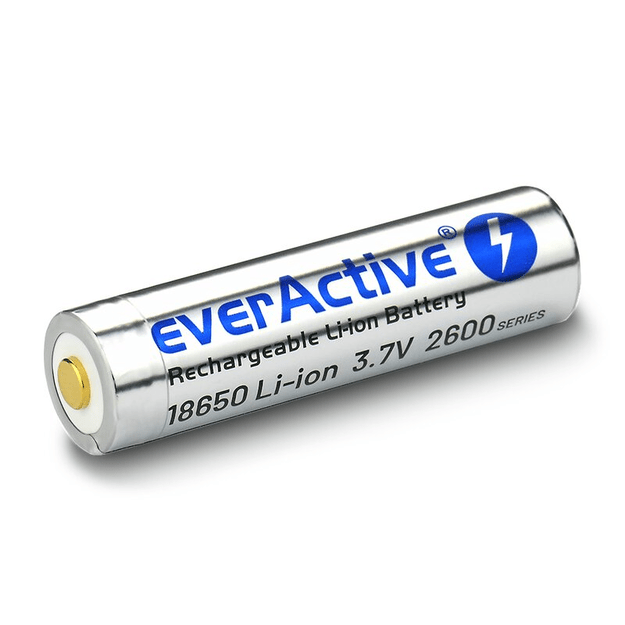 EverActive 18650 3.7 V Li-ion 2600 mAh micro USB battery with box