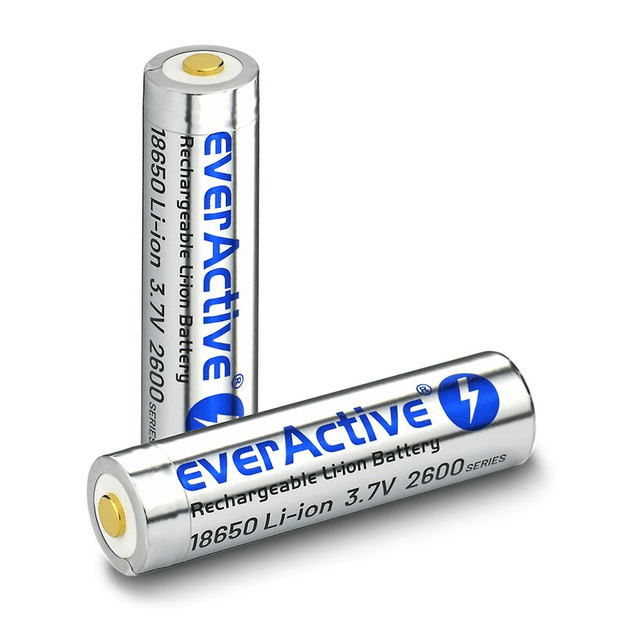 EverActive 18650 3.7 V Li-ion 2600 mAh micro USB battery with box