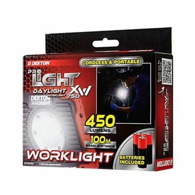 Dekton darbinis žibintas 750lm su baterijomis