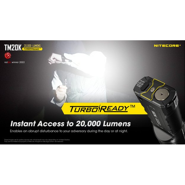 Nitecore TM20K žibintuvėlis, 20000 liumenų