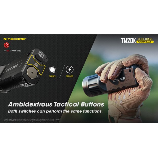 Nitecore TM20K žibintuvėlis, 20000 liumenų