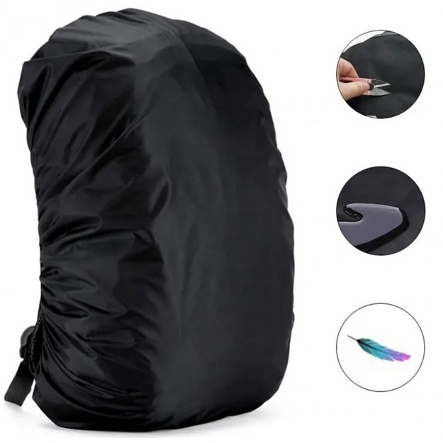 The backpack cover is waterproof 45L