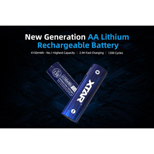 Xtar R6 / AA 1,5 V ličio jonų 2500 mAh baterija su apsauga