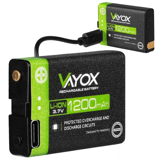 Vayox 3,7 V 1200 mAh akumuliatorius žibintuvėliams VA0255