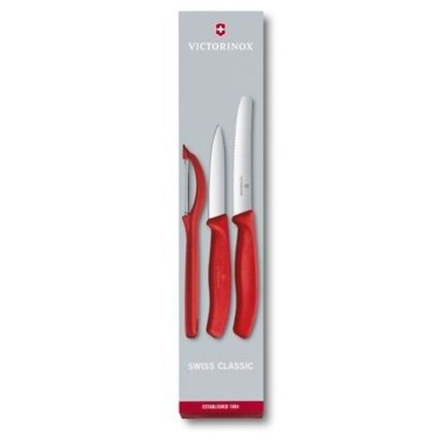 Victorinox Swiss Classic pjaustymo peilių rinkinys su skustuku, 3 dalys 6.7111.31
