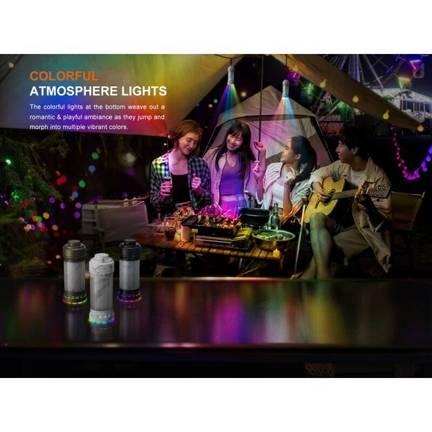 Fenix ​​CL22R LED stovyklavimo žibintas su USB Juodas