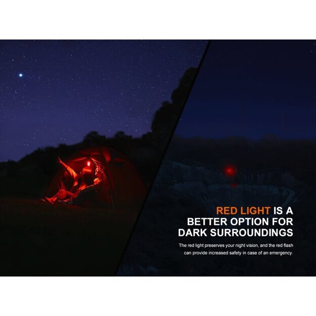 Fenix ​​CL22R LED stovyklavimo žibintas su USB Juodas