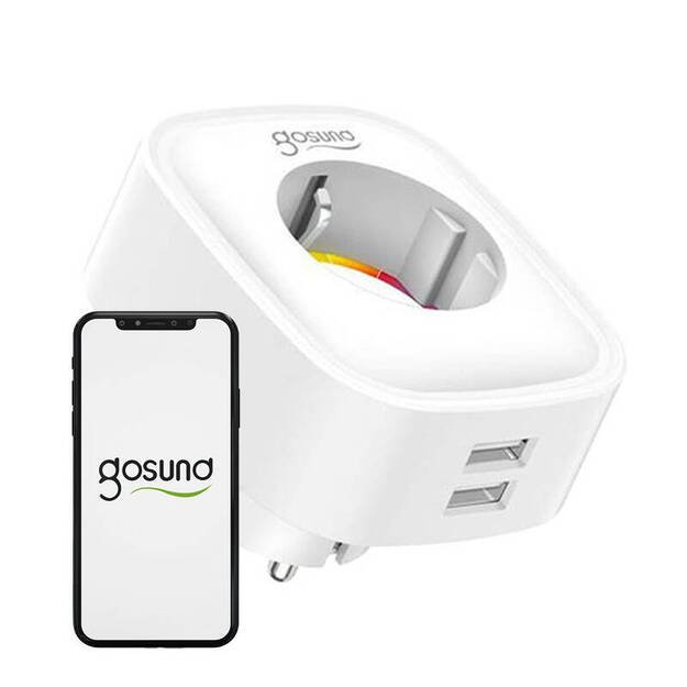 Išmanusis kištukas WiFi Gosund SP112 2xUSB, 16A, Tuya