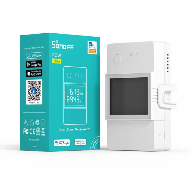 WiFi išmanusis elektros energijos skaitiklio jungiklis Sonoff POWR320D