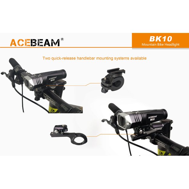AceBeam BK10 dviračio žibintas USB kraunamas