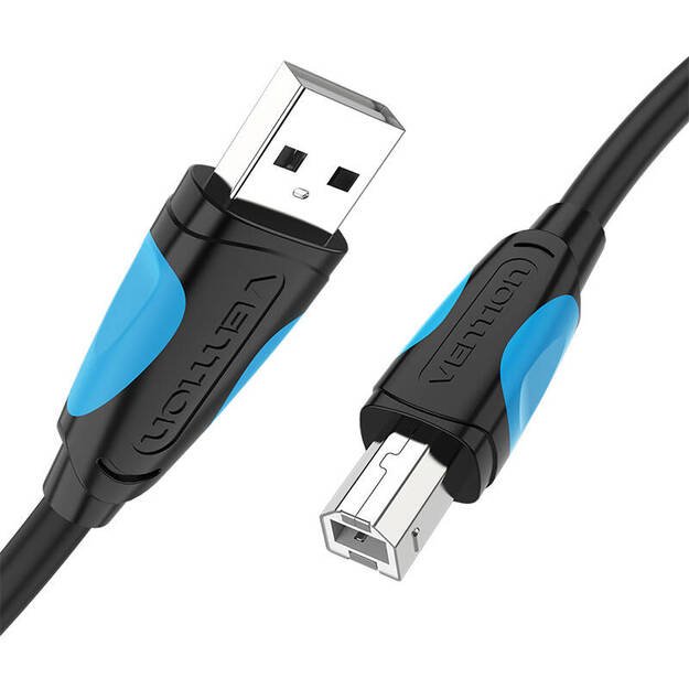 USB 2.0 A - USB-B spausdintuvo kabelis Vention VAS-A16-B100, 1 m, juodas