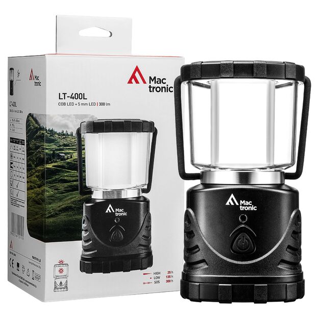 Turistinis stovyklavimo žibintas su žibintuvėlio funkcija Mactronic 300lm  Sherpa