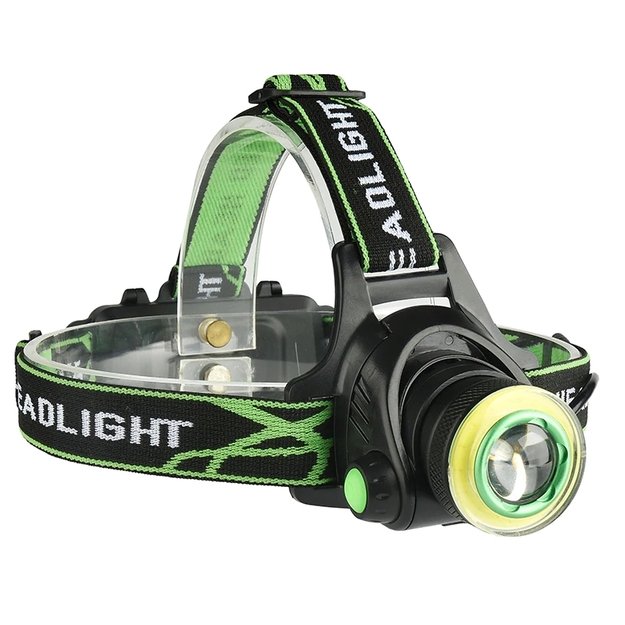 Žibintuvėlis ant galvos LED RING COB ZOOM