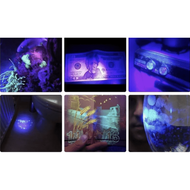 365nm UV žibintuvėlis 10W, įkraunamas USB