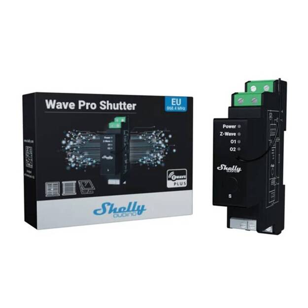 Реле DIN с функцией измерения энергии Shelly Qubino Wave Pro Shutter