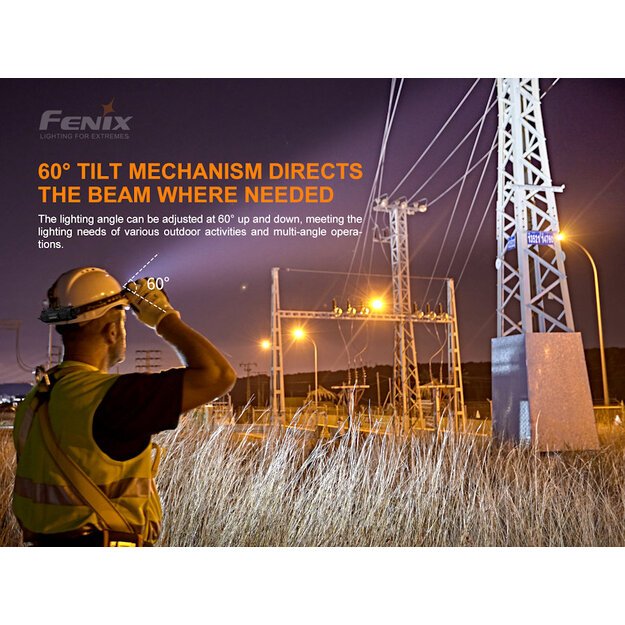 Fenix HP25R V2.0 1600lm LED žibintuvėlis ant galvos