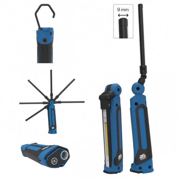 AS-SCHWABE įkraunamas prožektorius EVO 8 3W+1W COB LED