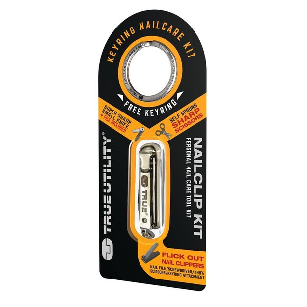 True Utility NailClip Kit Keychain Nail Care Set TU215