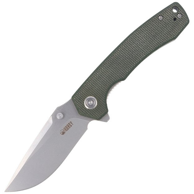 Kubey Green Micarta sulenkiamas peilis D2 (KU901C)